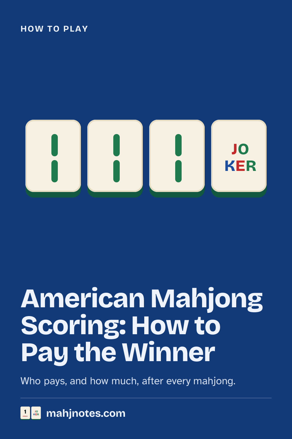 American Mahjong Scoring: How to Pay the Winner: Who pays, and how much, after every mahjong.